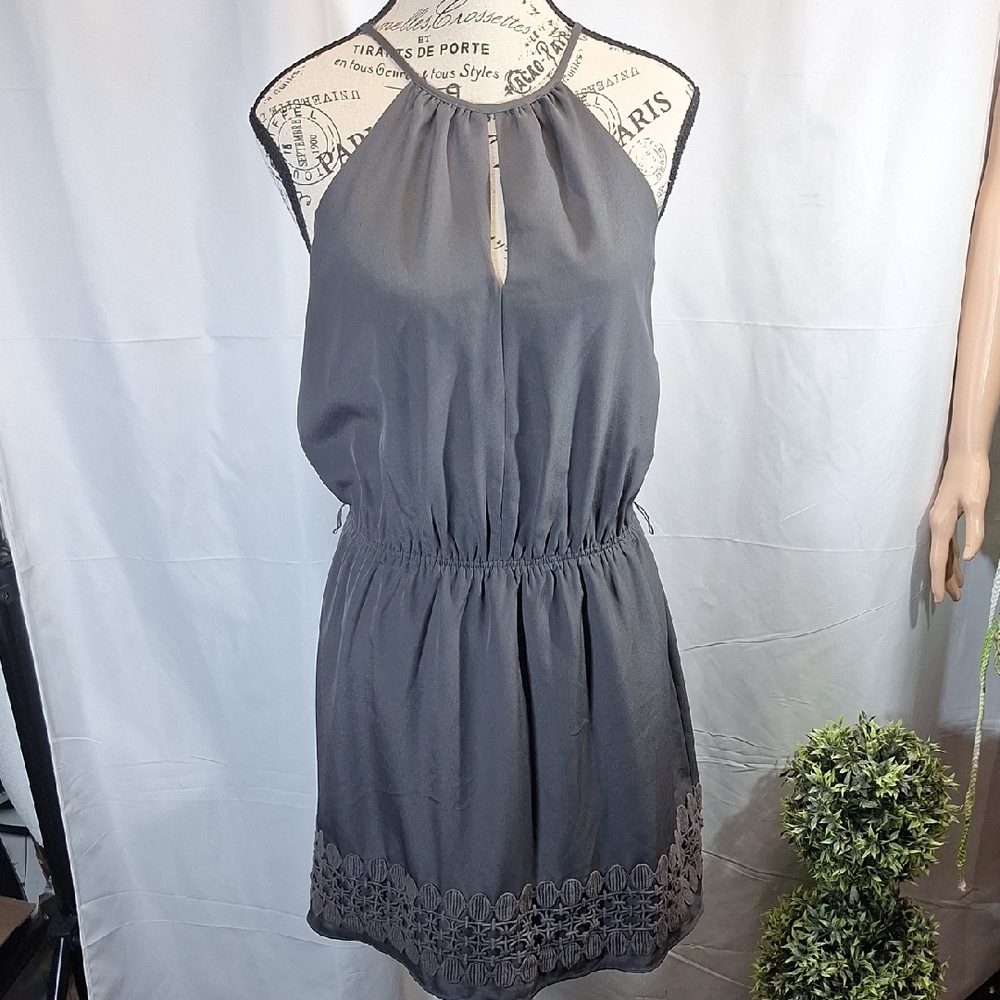 Express Elegant Black and Gray Dress